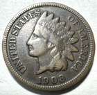 1908-S Indian Head Cent VF 420 better date