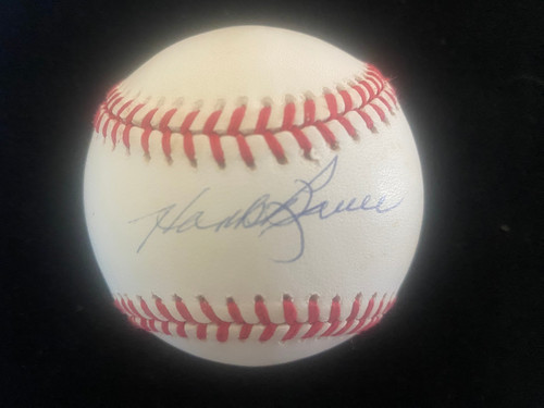 "HANK BAUER" -  NY YANKEES -  AUTOGRAPHED  BASEBALL  - EXC  COND