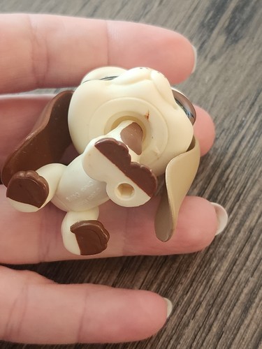 Littlest Pet Shop # 1594 Basset Hound Welpe Hund beige braun grüne Augen LPS  - Bild 6 von 7