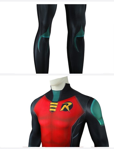 The Robin Teen Titans Cosplay Overall Kostüm Erwachsene Kinder Body Halloween - Bild 17 von 23