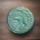 1874 Indian Head Cent Full AU Details - Free Ship