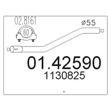 MTS Auspuff Zwischenrohr für Ford Mondeo III Turnier BWY 2.0 16V DI TDDI TDCi 