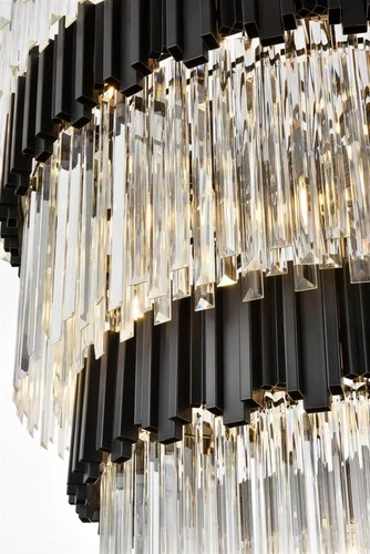 Elegant Lighting Willow 48" Chandelier in Black - Picture 5 of 8