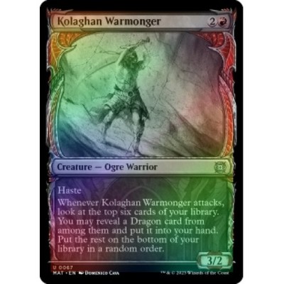 FOIL KOLAGHAN WARMONGER (SHOWCASE) X4 March Of The Machine: The Aftermath MAT