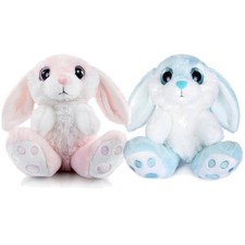 My OLi Osterhase Kuscheltiere 2 Stück Plüsch Hasen 18cm Floppy Ohren Sitzen S...