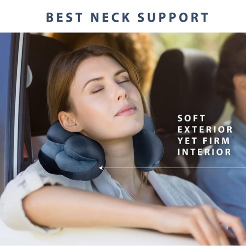Total Pillow Donut Kissen für Flugzeug & Reisen, Schlaf Nackenkissen, Microb... - Bild 5 von 6