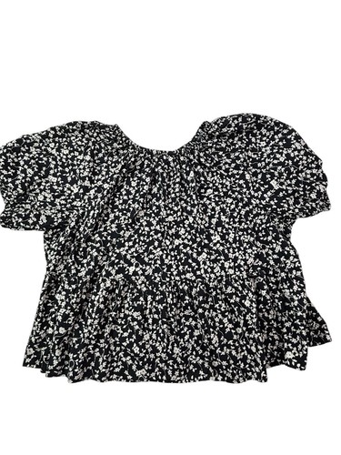 Old Navy Womens Plus Size 4X Floral Key Hole Back Short Sleeve Tunic Top - Picture 4 of 24