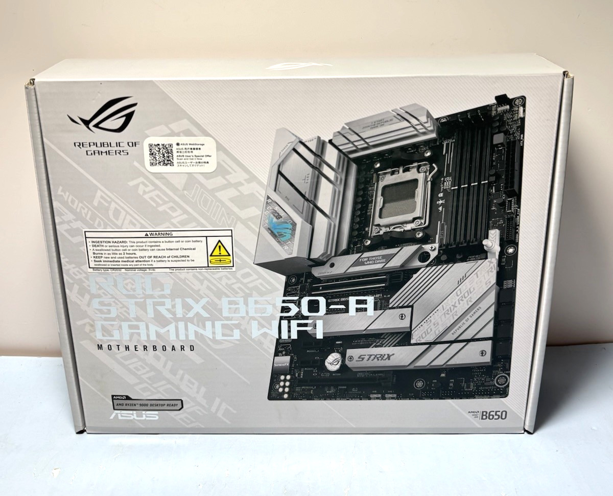 ASUS ROG Strix B650-A Gaming Wifi 6E AM5 Ryzen 7000 Motherboard 3xM.2 Slots-New