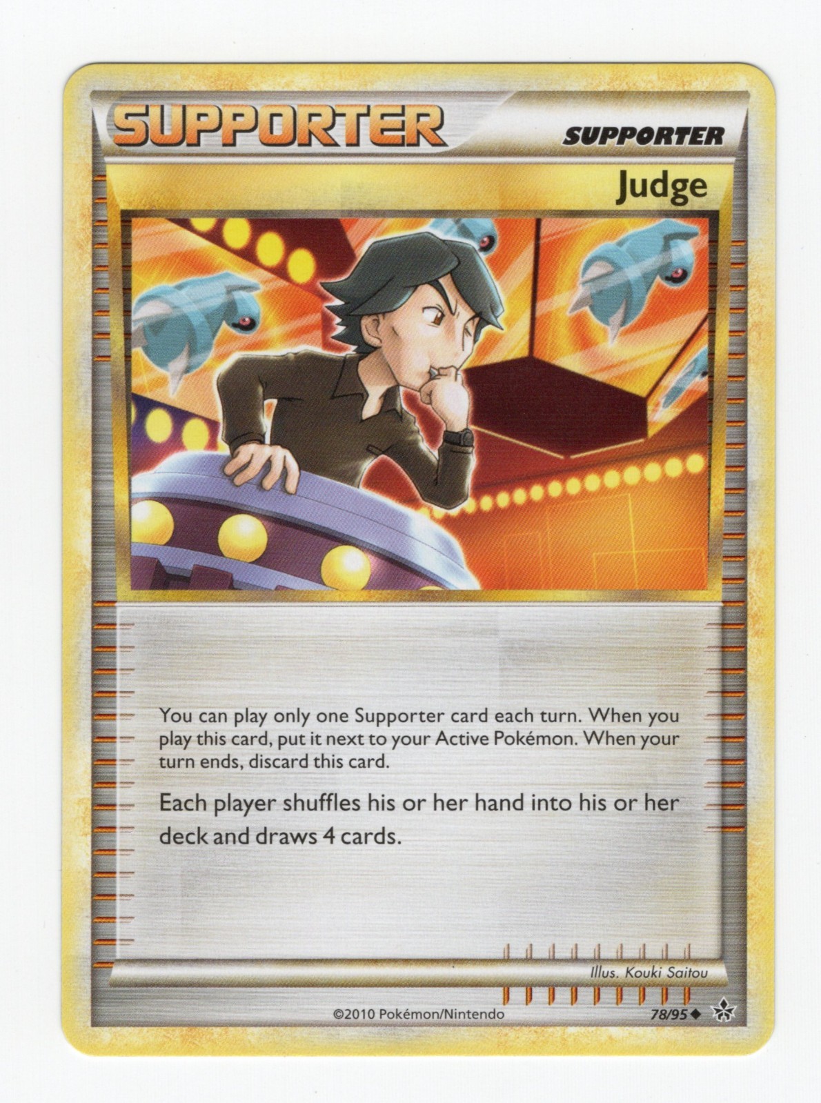2010 Pokemon Supporter Card - Judge 78/95 HGSS Unleashed LP