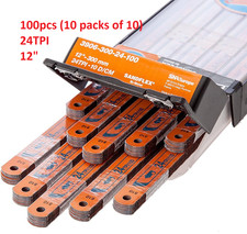 Image of Pack 100 Bahco 3906 Sandflex 300mm24 TPI 12" Hacksaw Blades