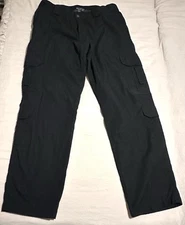 Tactical 5.11 Series Pants Mens Size 40X34 Black Cargo Pockets RN 109614