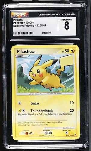 Pikachu graded CGC 8 for sale on eBay