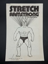 Foglio istruzioni Kenner Stretch Armstrong 1976 originale d'epoca SOLO 8,5 x 5,5"