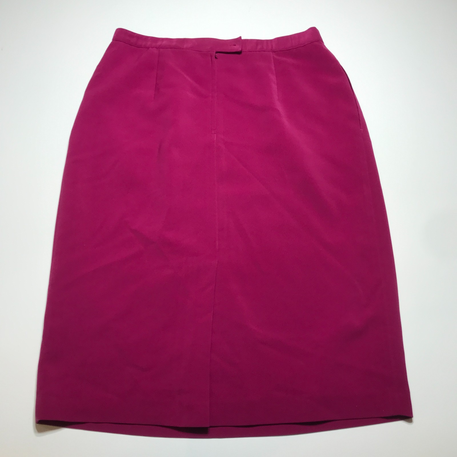 Le Suit Two Piece Womens 14W Purple Lined Blazer Jacket & Pencil Skirt *Stain*