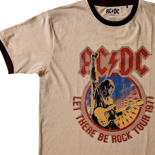 Camiseta AC/DC Ringer Let There Be Rock Tour '77 nueva oficial unisex arena - Imagen 2 de 2