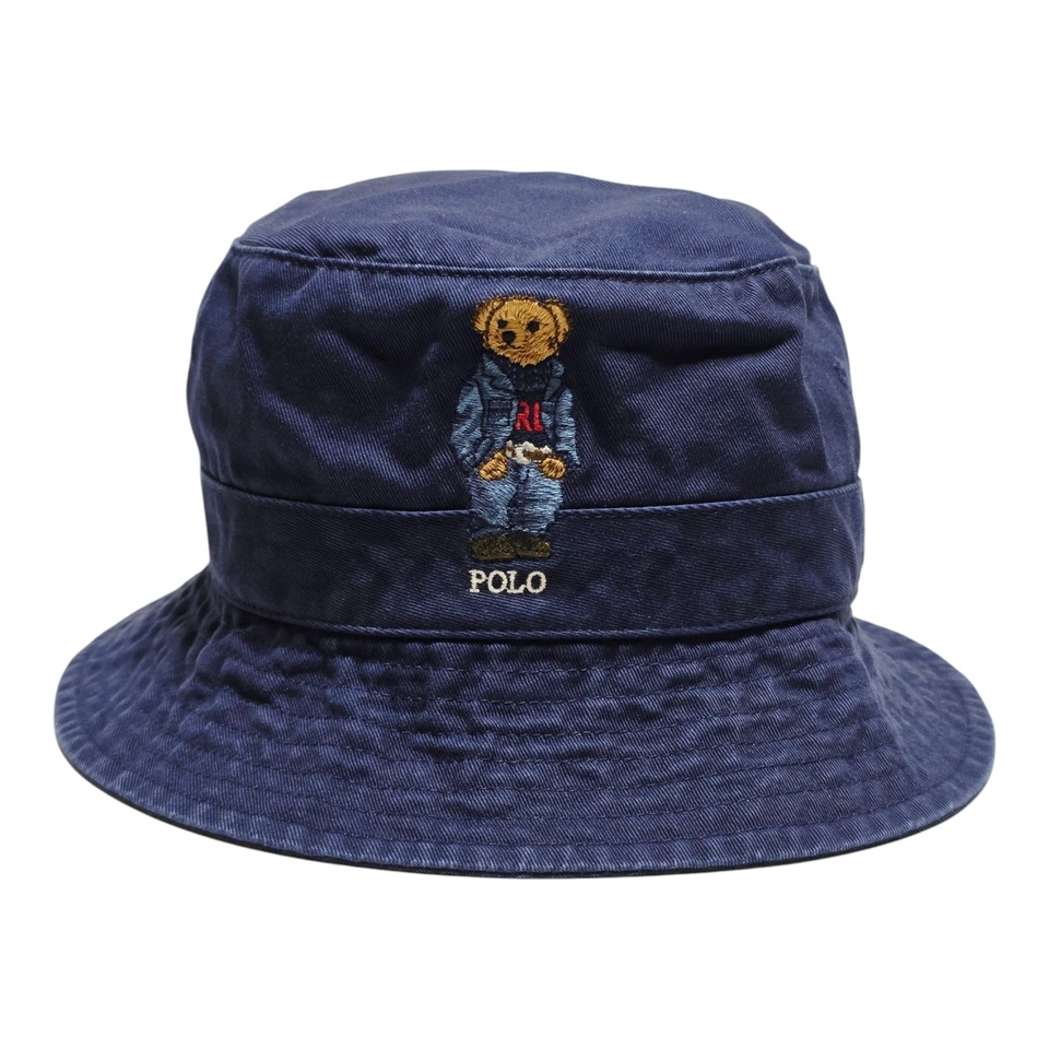 New Polo Ralph Lauren Men’s Size S/M Navy Blue Polo Bear Bucket Hat NWT  - Image 3 of 4