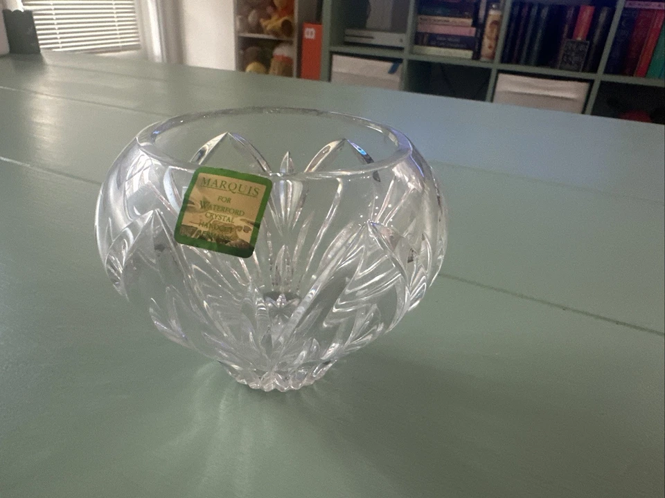 Waterford Marquis Saxony Crystal Hand Cut Rose Bowl 3" Discontinued - Image 4 of 4