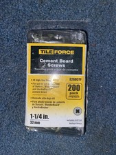 Tile Force Cement Board Screws #8 x 1-1/4” (32mm) 200 Pack – Includes Drill Bit
