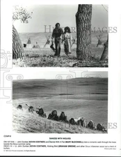 1990 Press Photo The starring cast in scenes from "Dances With Wolves."