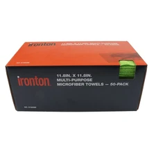 Ironton 11.8in. x 11.8in. Microfiber Towels, 50-Pack