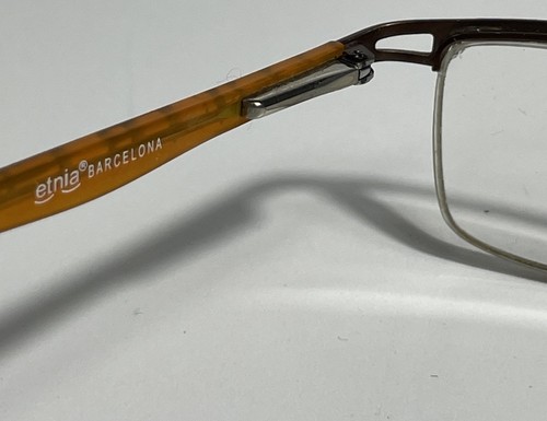 Etnia Barcelona Men’s Eyeglass Frames Lisboa Orange Half Rim - Picture 7 of 10