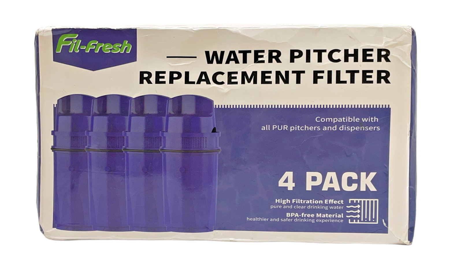 Fil-Fresh Water Pitcher Replacement Filter 4-Pack PUR Compatible ...