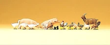  N Preiser 79093 SMALL FARM ANIMALS ( Geese, Chickens, Pigs, etc.) FIGURES  