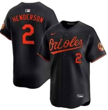 YOUTH Gunnar Henderson 2 Stitched Jersey Black, White, Orange, Gray