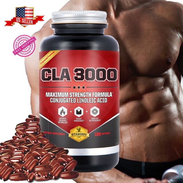 CLA SAFFLOWER OIL Dietary Body Fat Weight Loss Daily Supplement 3000 Mg