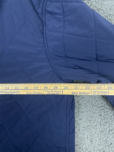 Chaqueta J Crew Para Hombre Talla Pequeña Abrigo Acolchado Azul Abotonado Adulto - Imagen 9 de 10