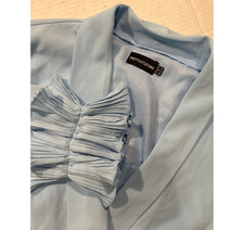 Pretty Little Thing Light Blue Frill Detail Pleated Skirt Dress Size 8 Skater