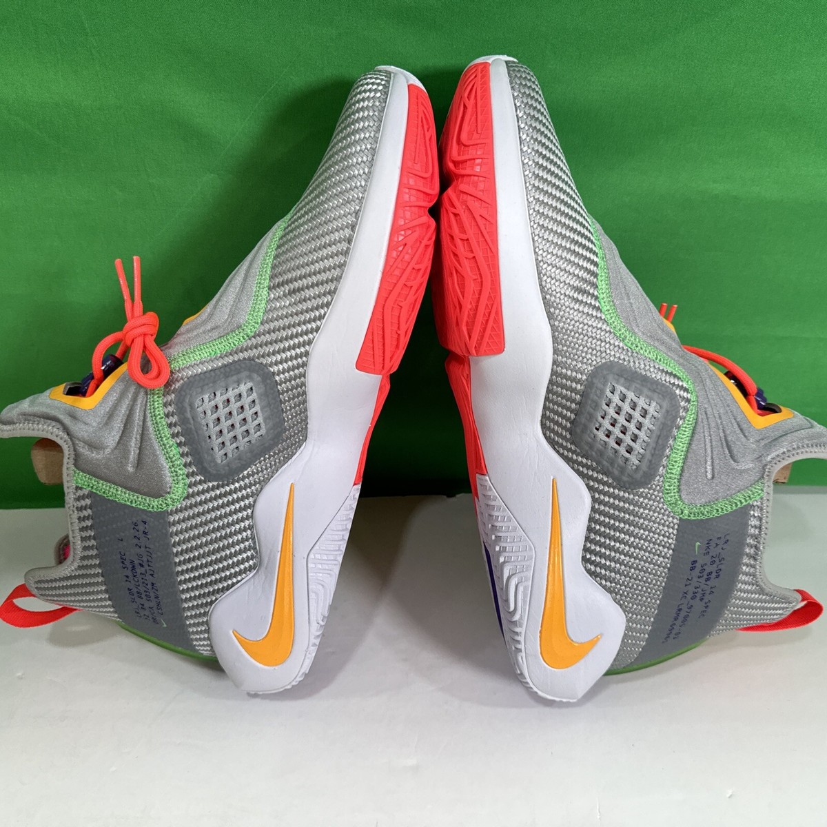 NIKE New LEBRON SOLDIER XIV ??? ?⭐️?? LT SMOKE GRY/ORANGE PULSE GRIS FUME Nike Lebron Soldier XIV,Men main image 4
