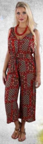 Sacred Threads Hippie Boho Festival Print Romper Jumpsuit Overalls 221276 S/M - Picture 2 of 3
