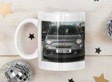 Personalised Number Fiat Abrath Reg Coffee Mug Unique Gift - FAST DISPATCH
