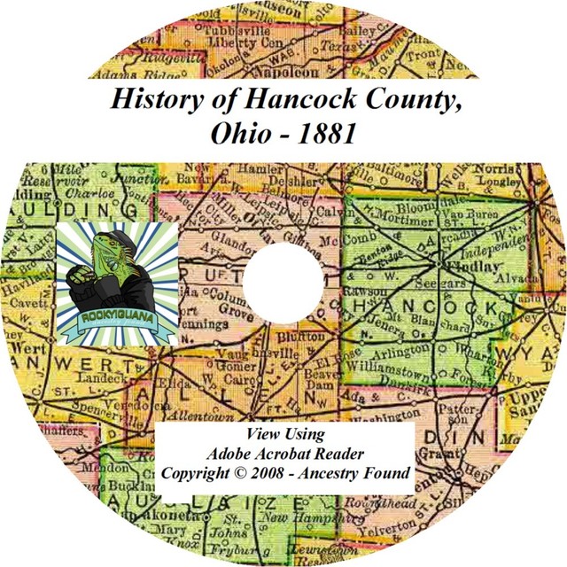 1881 History & Genealogy of HANCOCK County Ohio OH eBay