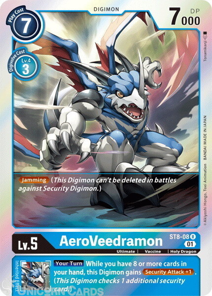 ST8-08 AeroVeedramon Rare Mint Digimon Card