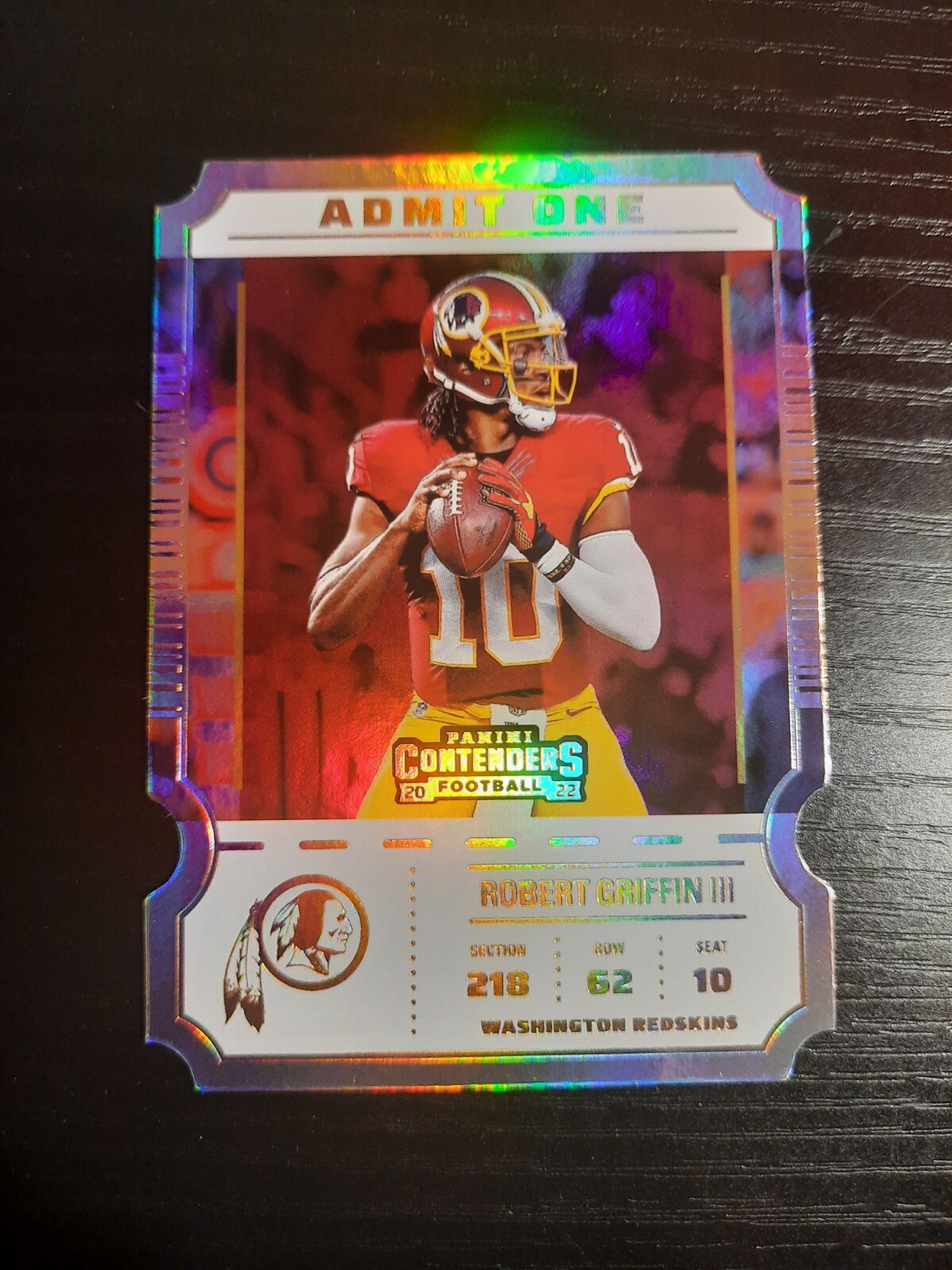 2022 Panini Contenders Robert Griffin III Admit One - Washington Commanders