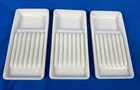 Lot Of 3 VINTAGE WHITE MILK GLASS DENTAL Tool  Trays American Cabinet Co #16