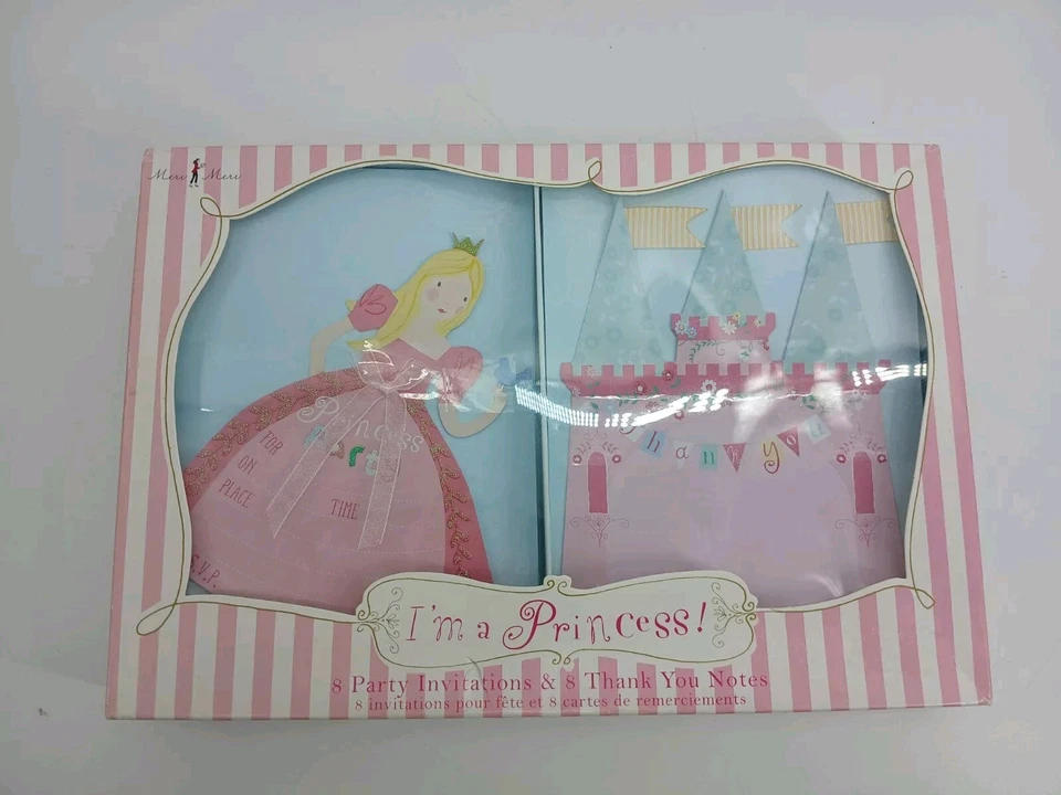 (8) Meri Meri I'm A Princess Party Invitations (8) Thank You Notes (New)*** - Image 2 of 4