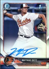 2018 Bowman Chrome Matthias Dietz CPA-MD 1st Refractor Auto 179/499