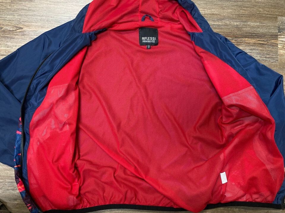 Riflessi Windbreaker With Hood Men's Size Medium Full Zip