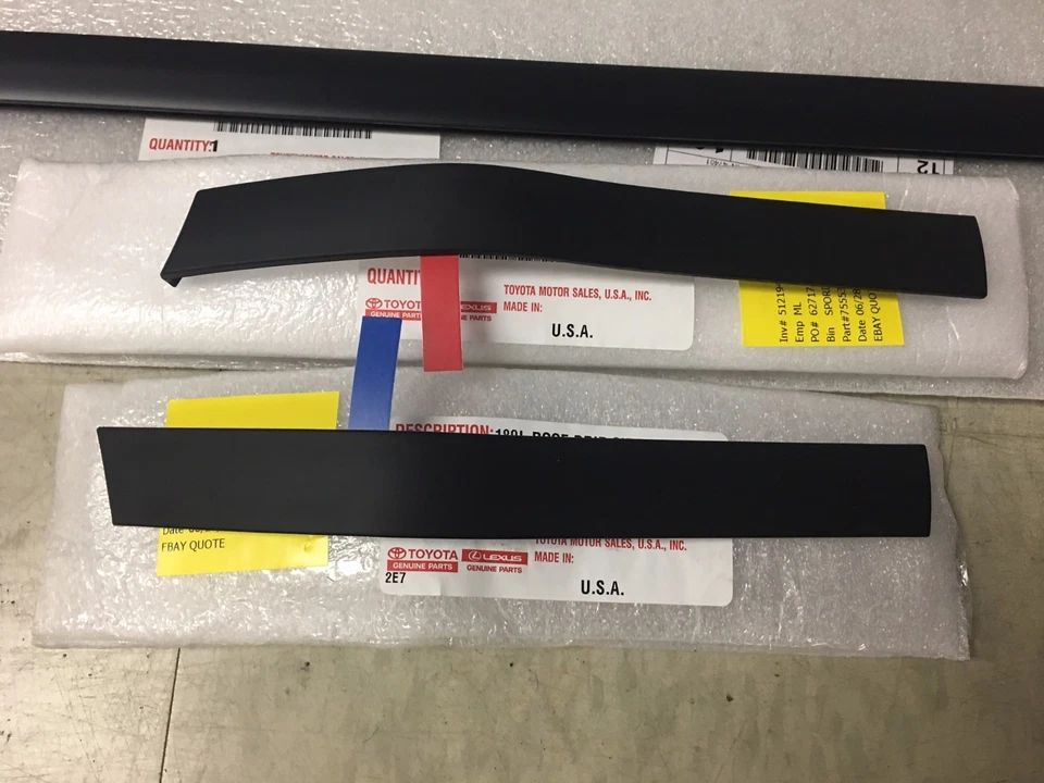 Juego de 4 molduras por goteo de techo Toyota Tundra doble cabina 07-20 genuino OEM OE Foto 4 de 4