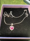 necklece with pendantnt heart with ruby stone 925  — photo 1