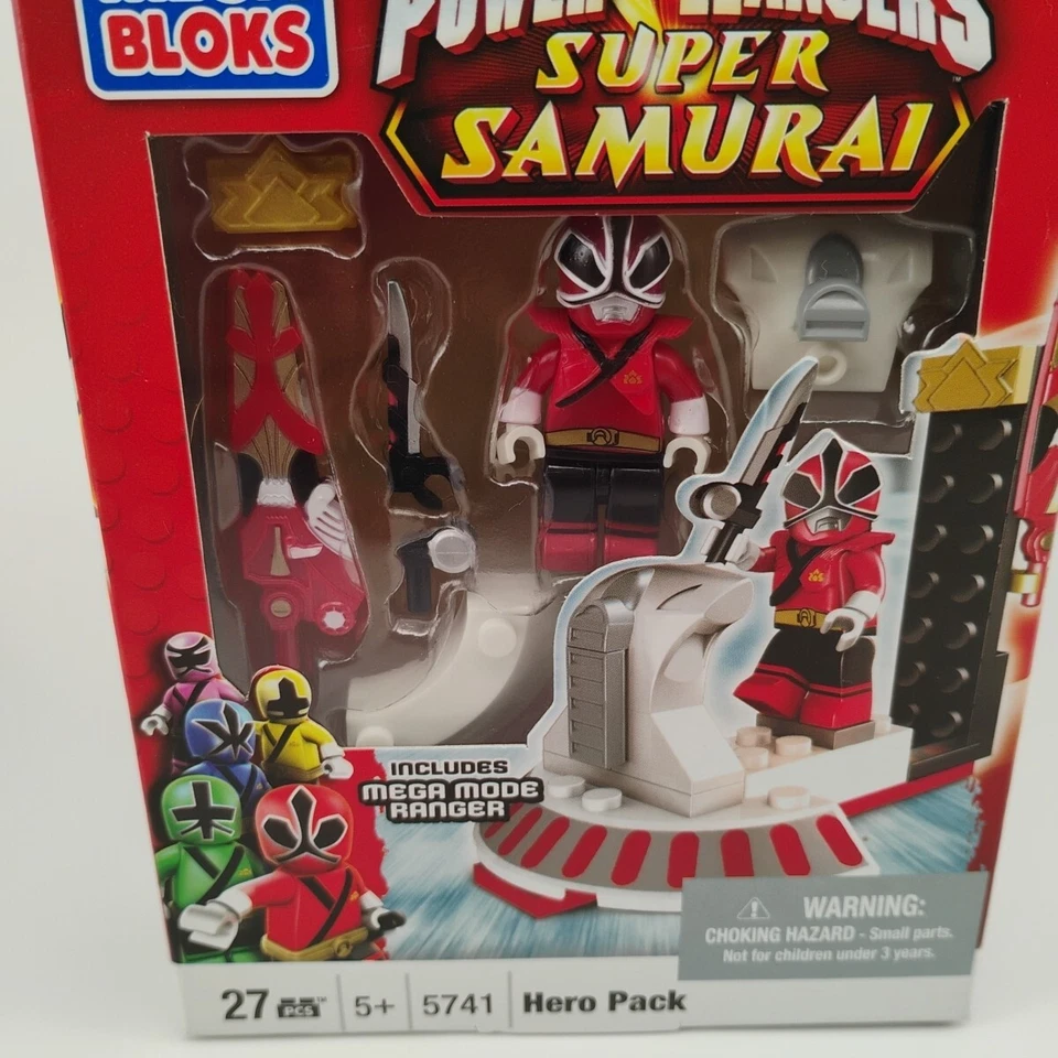 Mega Bloks Power Rangers Super Samurai Hero Pack 5741 Red Ranger RARE NEW - Image 2 of 4