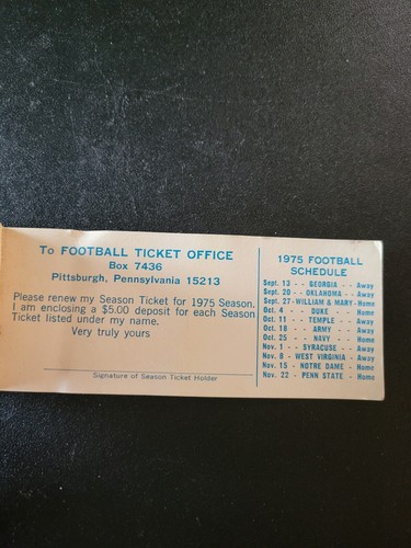University of Pittsburgh Panthers 1974 Football Season Book - Picture 3 of 4