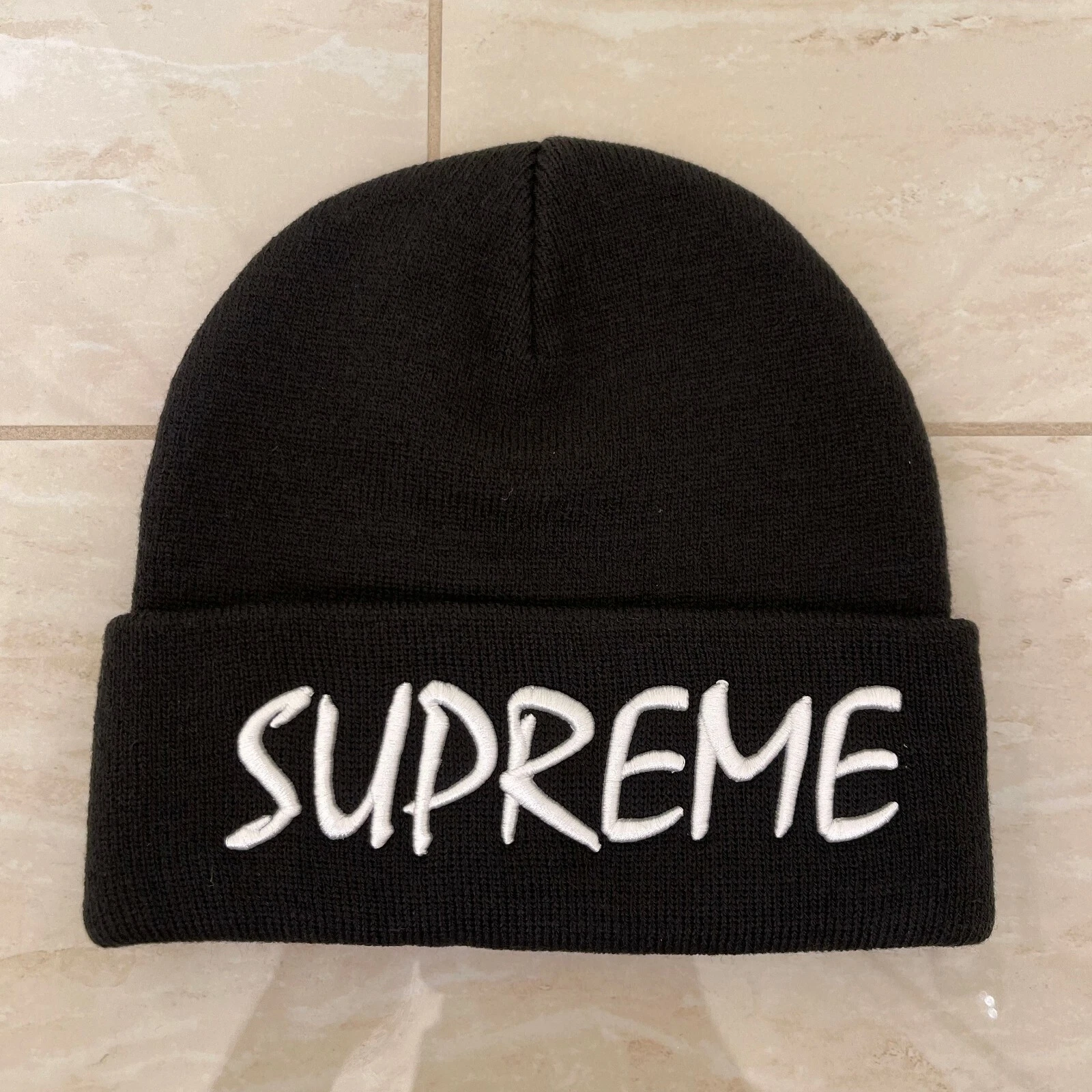 Nouveau chapeau Supreme FTP Beanie Crâne Casquette Acrylique Noir Printemps Été 2021 SS21