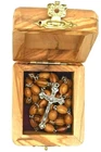 Box Jerusalem With Rosary Olive Wood Hand Made Holy Land Blessed Christian