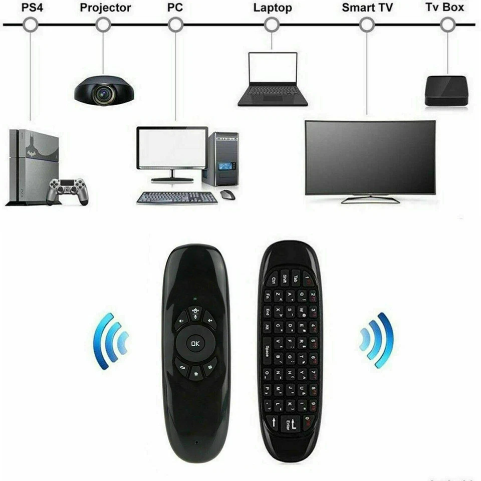 C120 2.4 Remote Control Air Mouse Wireless Keyboard for KODI Android Mini TV Box - Image 4 of 4