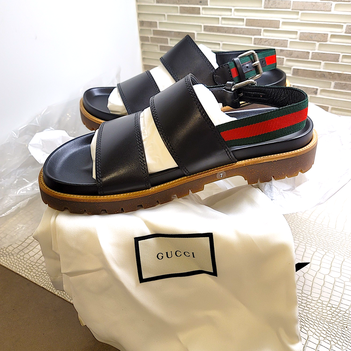 New SUPER RARE Men\'s HI-END Couture Hand-Made Couture Cirano Gucci Sandals New Rare  main image 4