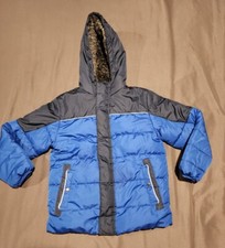 Boys SwissTech Blue Hooded Puffer Jacket Size 8 Medium